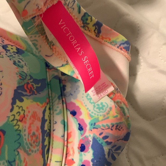 Victoria’s Secret neon push-up bikini top 34DD - Picture 6 of 8